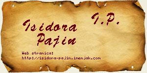 Isidora Pajin vizit kartica